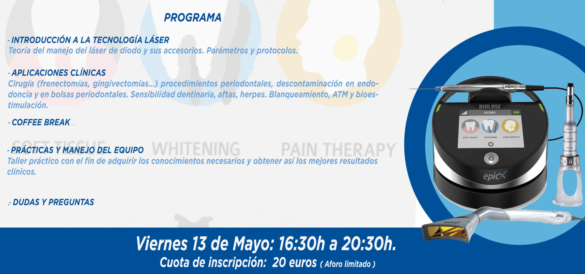 Curso Aplicaciones de Láser de Diodo en Odontología – 13 de mayo en Sevilla